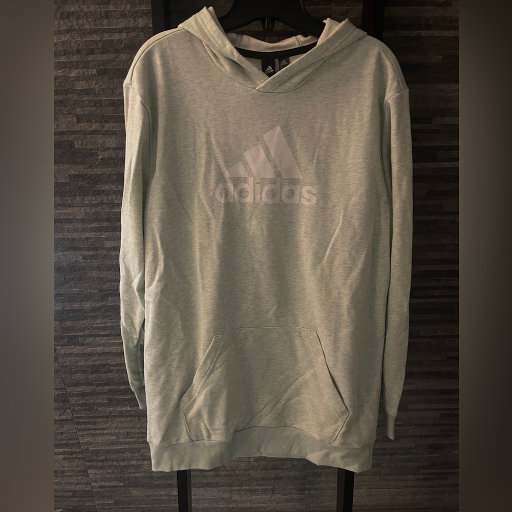Adidas Light Green Oversized Long Hoodie  US Size XL NWT